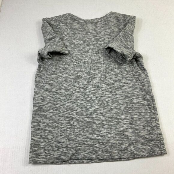 LOFT Womens Cotton Beaded Sweatshirt Gray Short Sleeve Pullover PS Petites - Picture 11 of 12